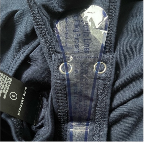 NWT Good American Stretch Jersey Turtleneck Body-Bodysuit in Navy001 Large - Picture 8 of 12